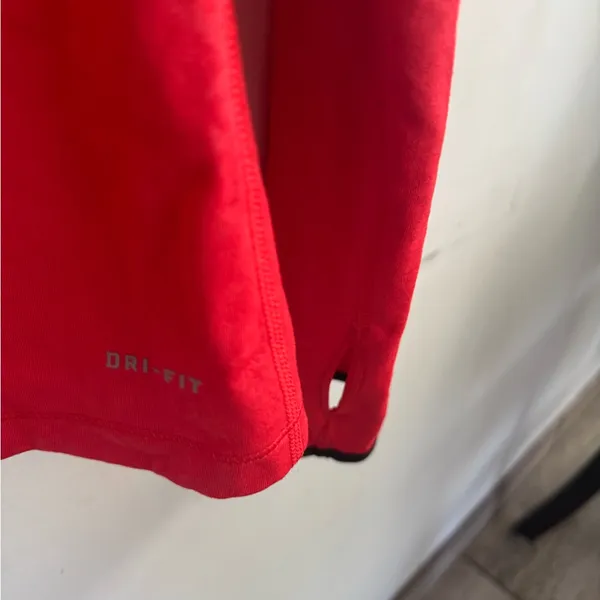 Nike Red Turtleneck Long-Sleeve Performance Top - Image 5