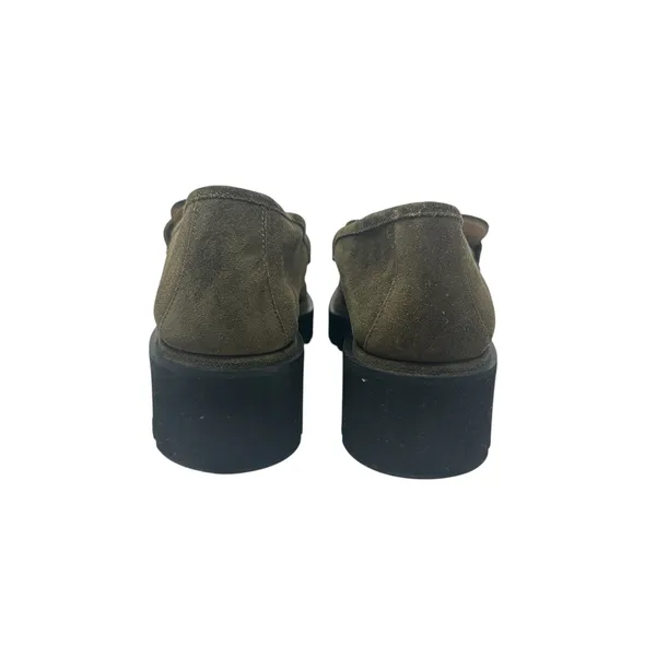 275 Central Penny Loafers Flats Suede‎ Olive Green Brown Size 37.5 US 7.5 - Image 10