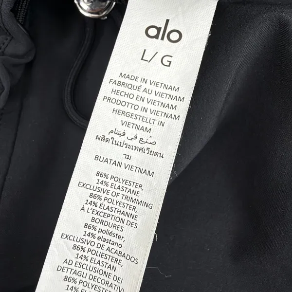 Alo Pants Womens Large Black It Girl Cargo Yoga Athleisure High Waist Pocket - Image 7