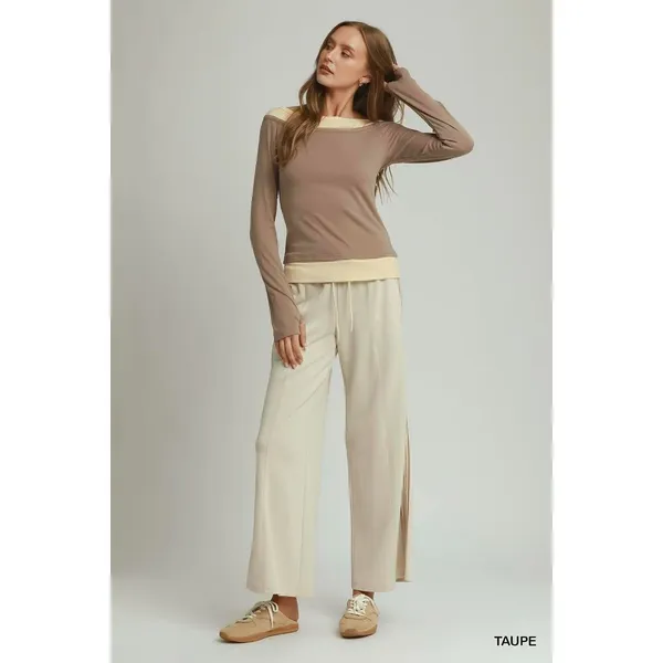Umgee Layered Twofer Long Sleeve Top - Large - Image 5