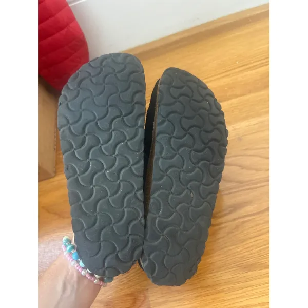 Birkenstock Buckley Black Suede Clog Mules Moccasin Buckle 36 L5 230 - Image 3