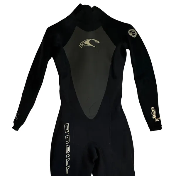 O'Neill Epic Womens 4 Black 3/2mm Back Zip Full Wetsuit Long Sleeve 0696 - Image 2