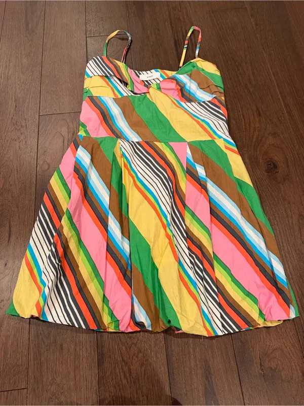 S/W/F Fitted Balloon Mini Dress Size Large - C11-724 - Image 3