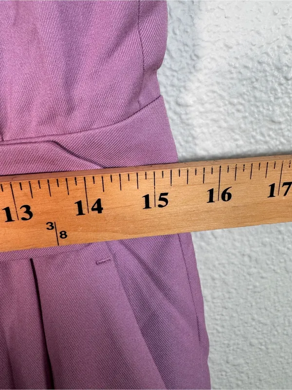 Wildfang Purple The Empower High Waisted V Neck Wide Leg Jumpsuit Womens 10 NWT - Image 5