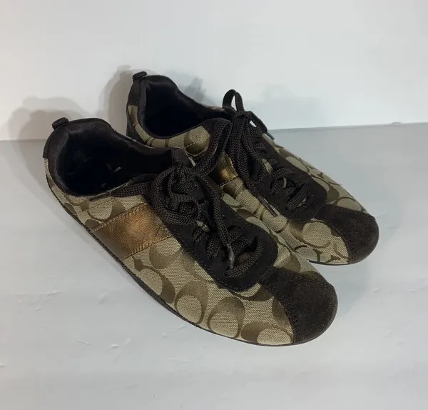 COACH Hadley Womens Logo Sneakers Brown Size 7 M - Image 7