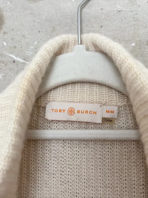 Tory Burch Cashmere Ribbed Cardigan - Image 2