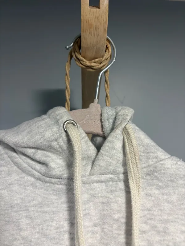 UMass Gray Hooded Sweatshirt with Maroon Logo - Image 2