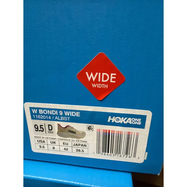 HOKA Women's Bondi 9 Running Shoes ALBST Size 9.5D Wide NWB - Image 8