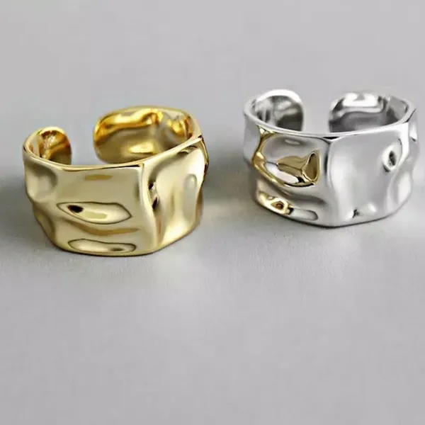 NEW Hammered‎ Yellow Gold Plated Ring - Image 9