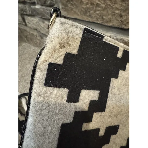 Kate Spade Telltale Twinkle‎ Tote Set Black Sparkle Cream Wool Houndstooth - Image 8