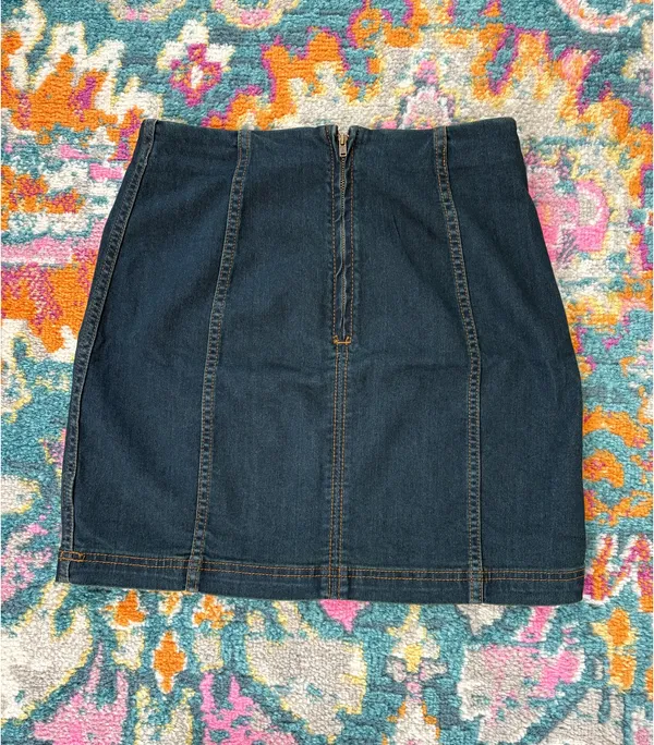 Free People Denim Skirt Mini - Image 2