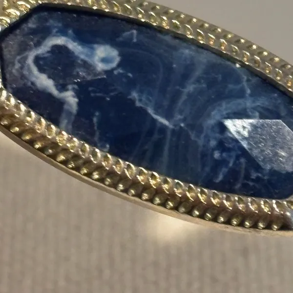 Kendra Scott Elle Pendant Necklace Charm Sodalite Blue Silver - Image 5