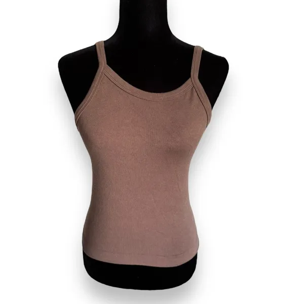 5/$35 PacSun Contour Womens Tank Top Sz M Brown Seamless‎ Longline - Image 6
