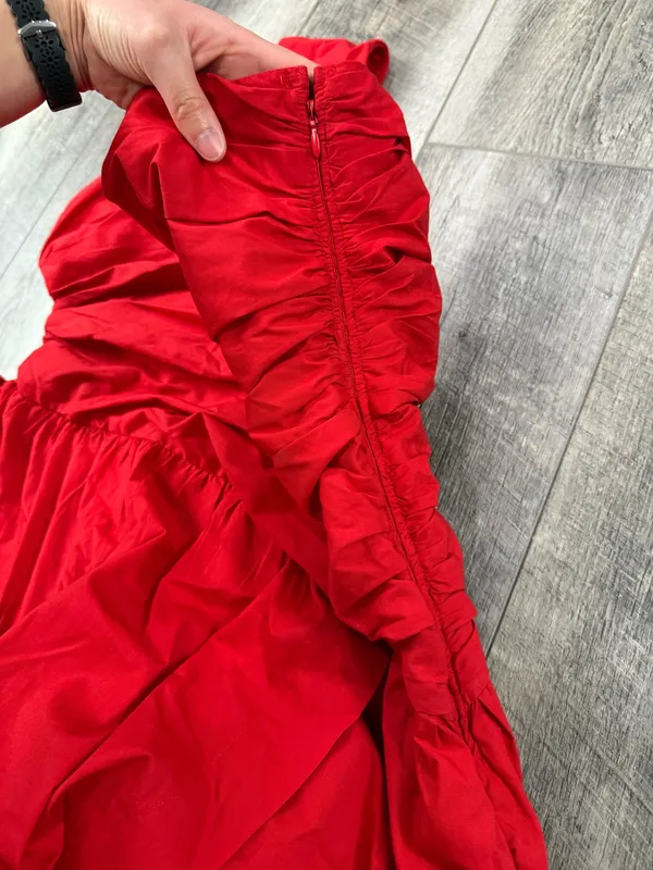 Abercrombie Red Cutout Maxi Dress - Image 11