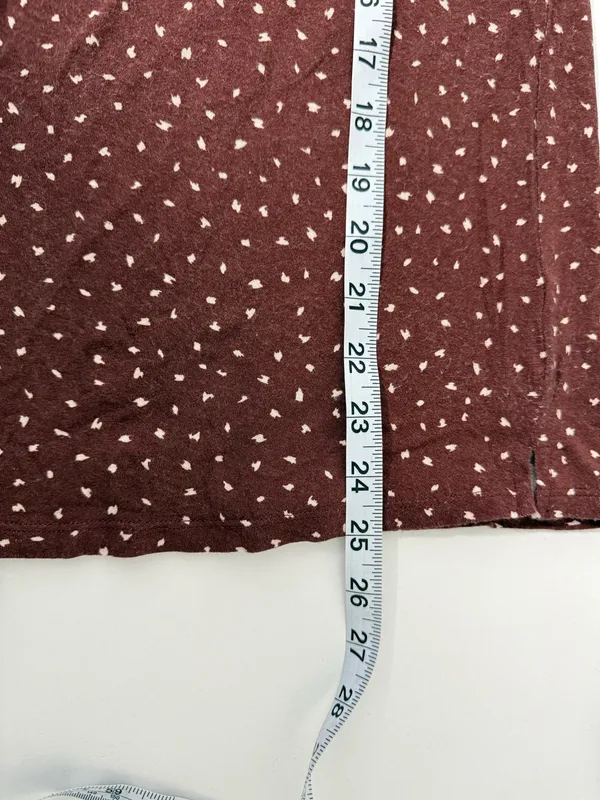 Maurices 24/7 Rust Brown Dotted Tee Crew Neck Short Sleeve - Image 9