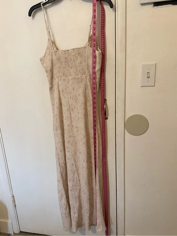 Wilfred Pale Beige Floral Slip Dress - Image 5