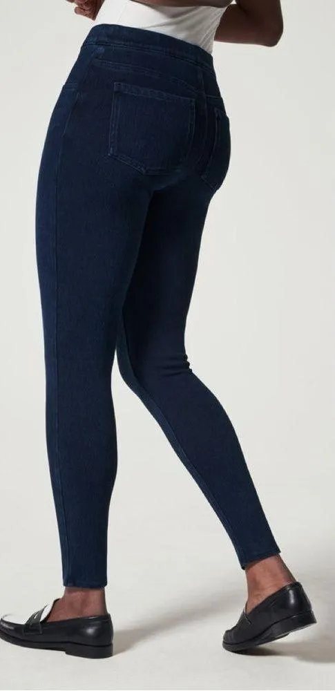 Spanx Ankle Jean-Ish Leggings Jeggings High-Rise Twilight Rinse Blue Size L - Image 2