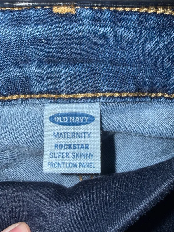 Old Navy Maternity Rockstar Super Skinny Jeans Size 8 Front Low Panel - Image 6