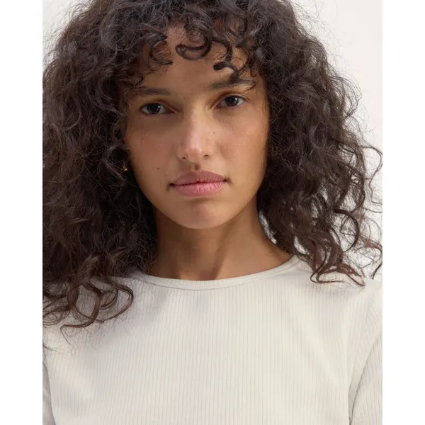 Everlane Pointelle Knit White Cotton Granny Core Cotton Basic Size Large - Image 3