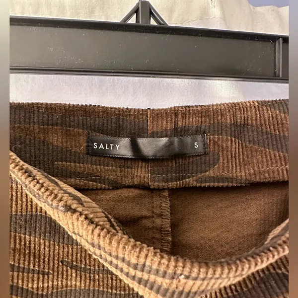 Brown Corduroy Zebra Print Mini Skirt - Image 4