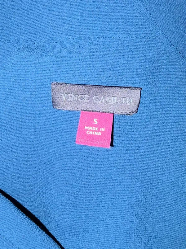 Vince Camuto small Women's Teal Long-Sleeve Button-Down Shirt Dress / Tunic - Image 5