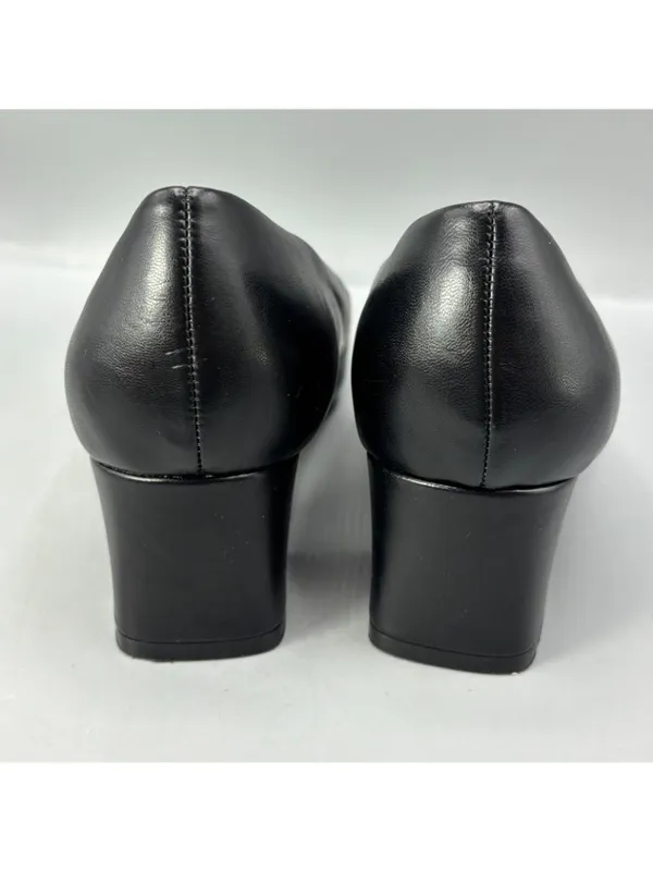 Easy Spirit Cosma Pumps Womens 8 Black Leather Almond Toe Slip On Career Formal - Image 4