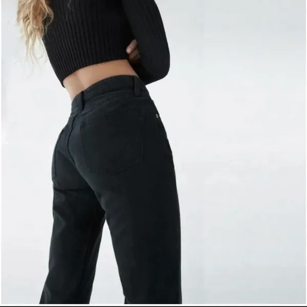 Zara High Waist Straight Leg Jeans - Image 11