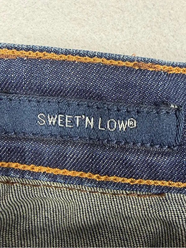 Lucky Brand Sweet N Low Jeans Womens 4/27 Low Rise Flare Y2K Dark Wash 33" - Image 6
