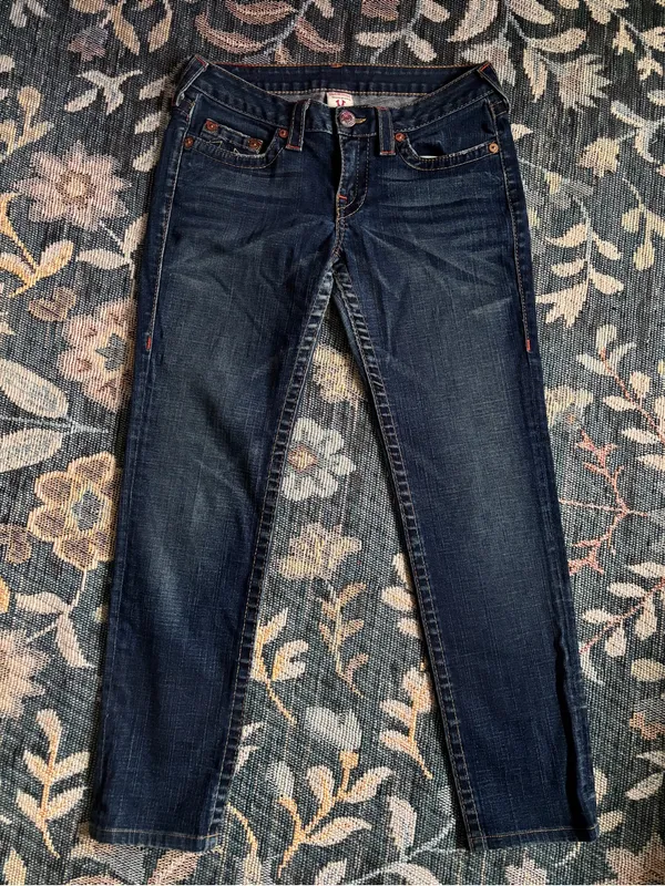 True Religion Women's Stella Dark Wash Low Rise Bootcut Jeans Size 29 - Image 8