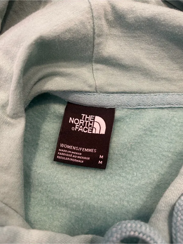The North Face Mint Teal Pullover Hoodie with White Logo Size M - Image 4