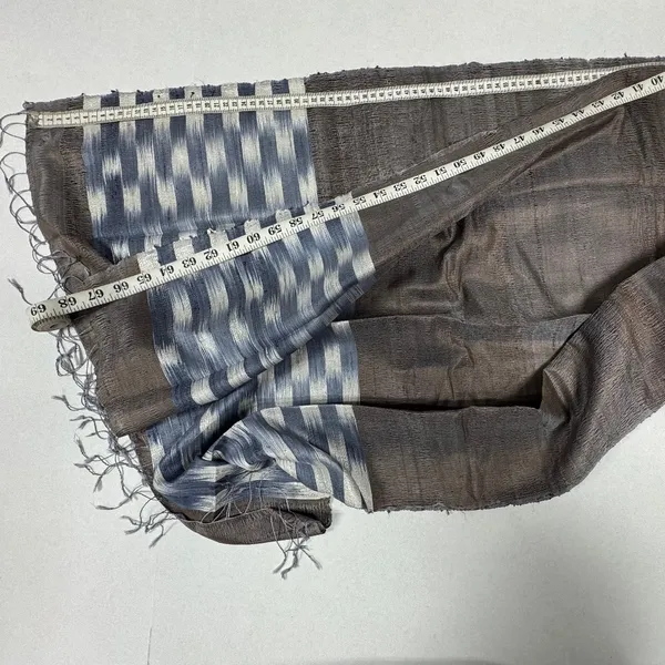 Unisex Silk Scarf With Thin Fringes‎ 68" x 25" - NEW in Bag. - Image 12
