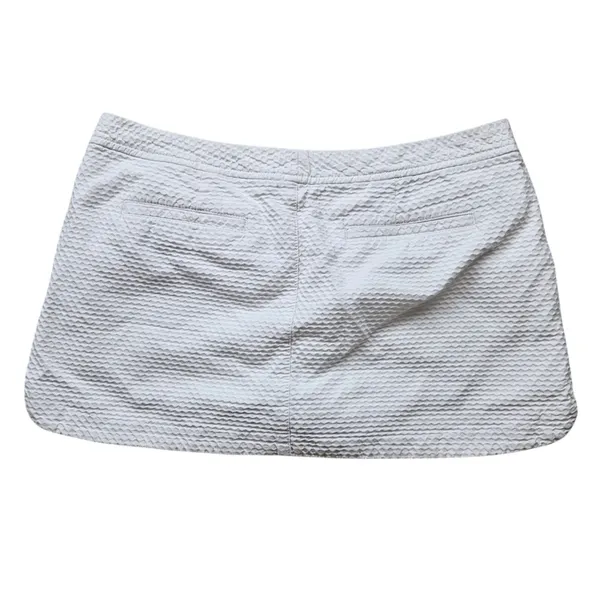 Lilly Pulitzer Womens Seersucker Skort Mini Skirt White Sz 10 Preppy - Image 3