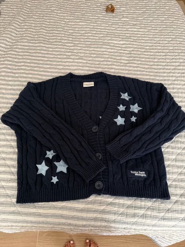 Taylor Swift Navy Cardigan Midnights Eras XS/SM - Image 2