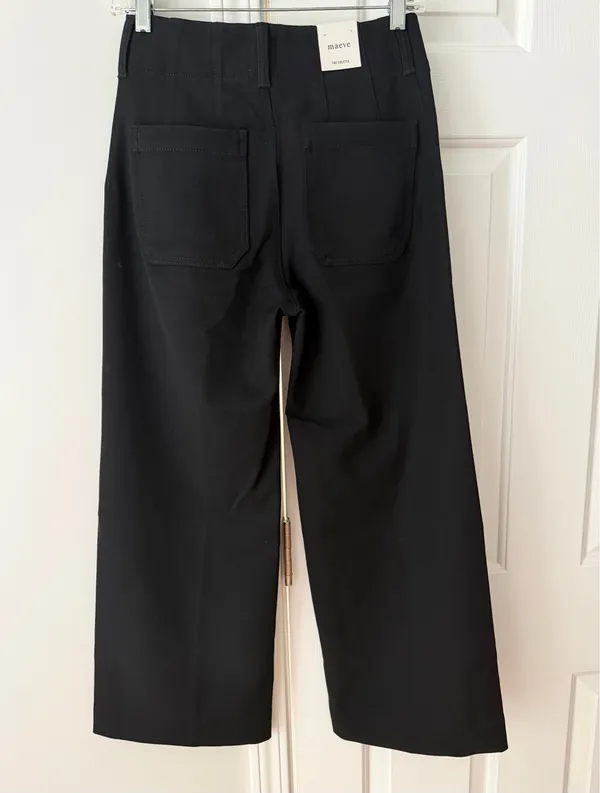 Anthropologie Maeve The Colette Stretch Twill Crop Wide-Leg Pants, Size 26 - Image 10