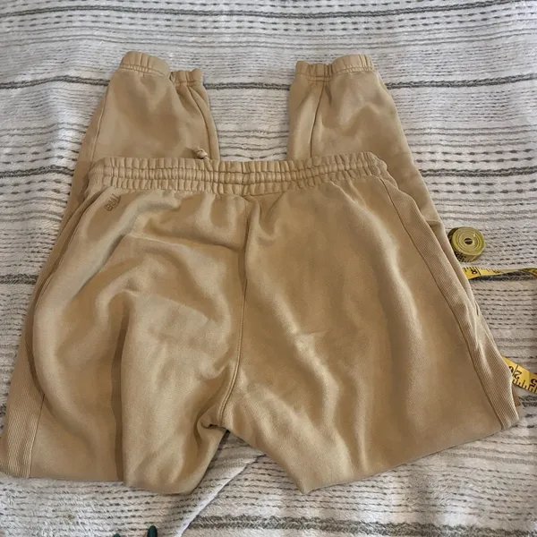 Tna Sweatpants Womens Small Beige COZYAF Fleece Jogger Elastic Waist Lounge - Image 10