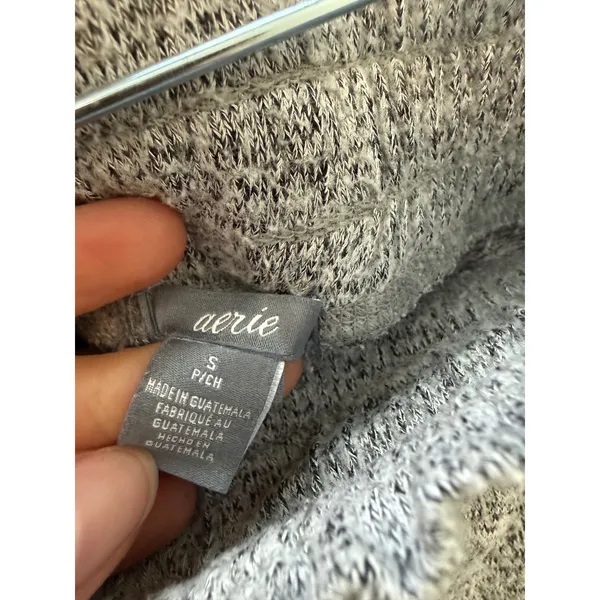 Aerie Gray Heathered Jogger Pants Soft Lounge Drawstring Waist Size‎ Small - Image 4