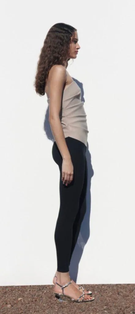 ZARA Runched Strapless Top - Image 2
