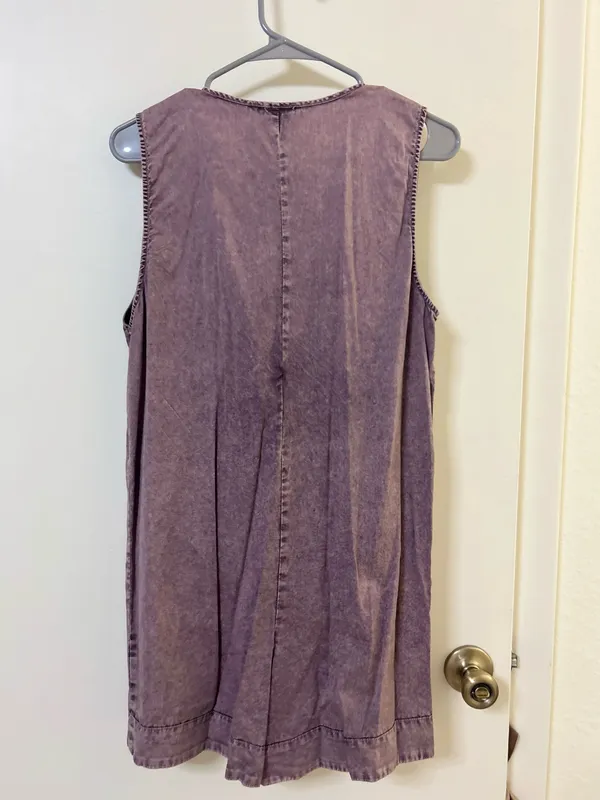 Boutique Denim Romper Purple Size M - Image 6