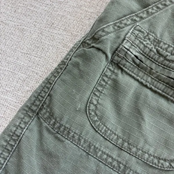 90s Vintage Polo Jeans Co Ralph Lauren Cargo Shorts 4 Olive Green Gorpcore Y2K - Image 9