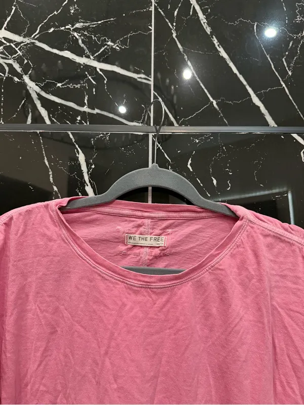 Free People We the Free Pink Tshirt Top 100% Cotton - Image 2
