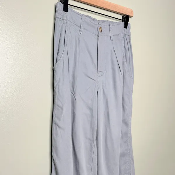 Madewell The Petite Neale Straight Leg‎ Pants Drapeweave Overcast Blue 4 Petite - Image 7