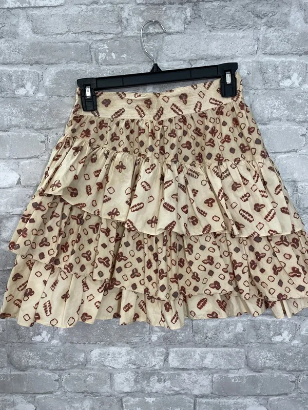 Ulla Johnson Aminta Ruffle
Mini Skirt in Beige Opal - Image 7