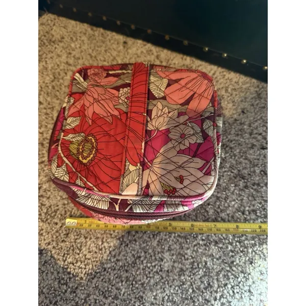Vera Bradley Zip Around Cosmetic Bag Bohemian Blooms Pattern Travel Organizer - Image 9
