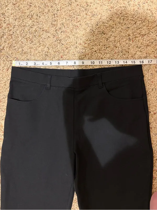 Quince Ultra-Stretch Ponte Straight Leg 4-Pocket Pull-On Pants Black Size Large - Image 15