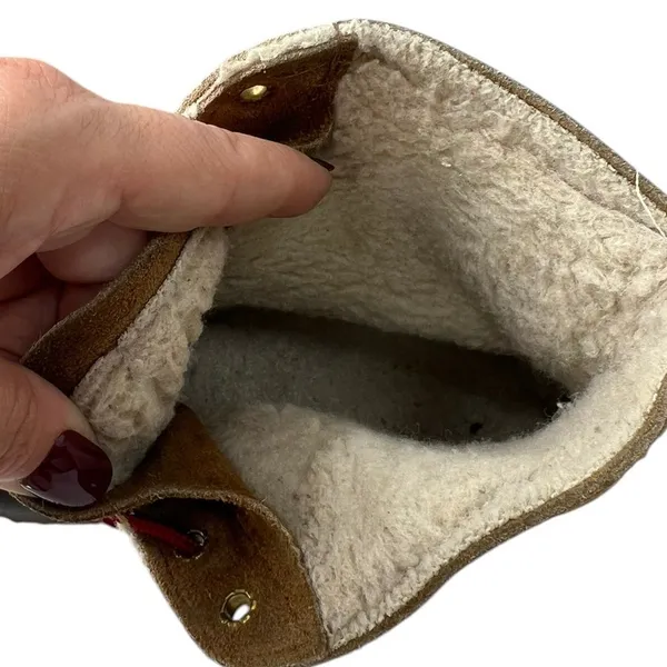 7 Sorel Out N About duck boots waterproof red laces rubber weather shearling - Image 4