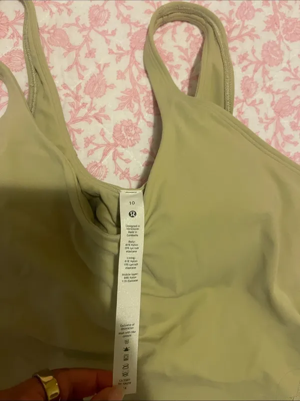 lululemon athletica Light Yellow V-Neck Crop Tank - Image 3