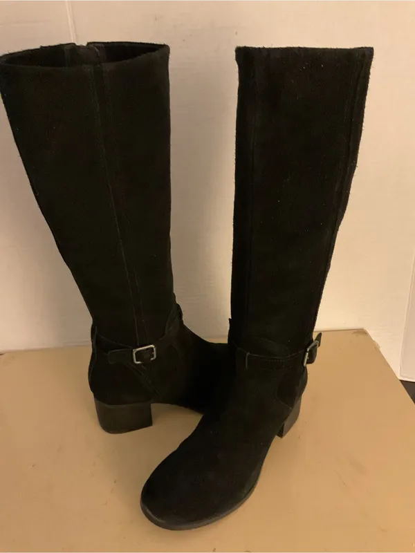 Koolaburra by Ugg women black suede Knee-High Madeley Heeled Boots US 8 - Image 3
