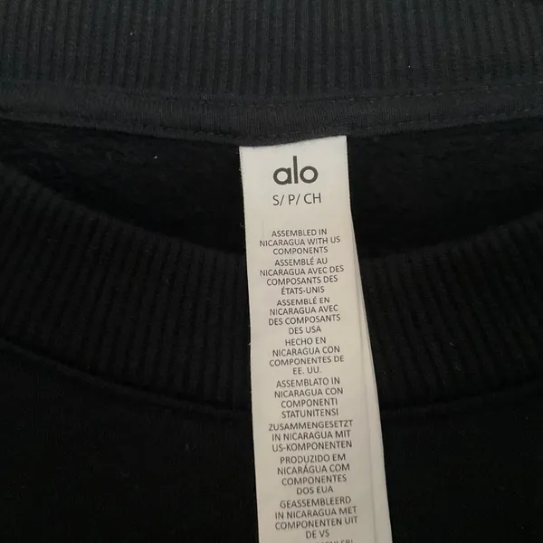 Alo Yoga Accolade Crew Neck Pullover Black S - Image 3