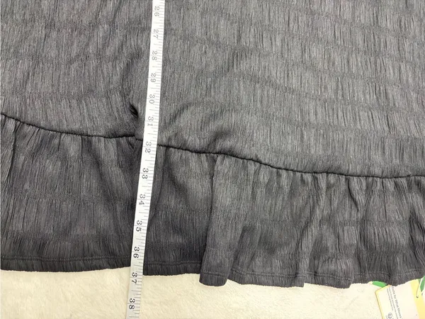 HALARA‎ Sleeveless tank Black Textured Ruffle-Hem Midi Dress Size XL NEW - Image 10