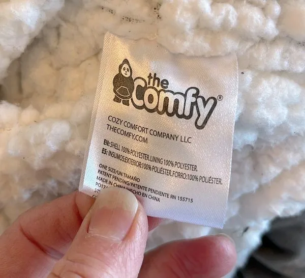 The Comfy Snuggie Pullover Blanket Gray Velvety Sherpa Robe Womens XS S M L XL - Image 16